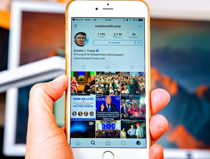 Wroclaw.,Poland-,20,,October,,2016:,Donald,Trump's,Instagram,Account,Shown