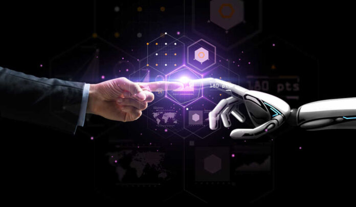 Artificial,Intelligence,,Future,Technology,And,Business,Concept,-,Robot,And