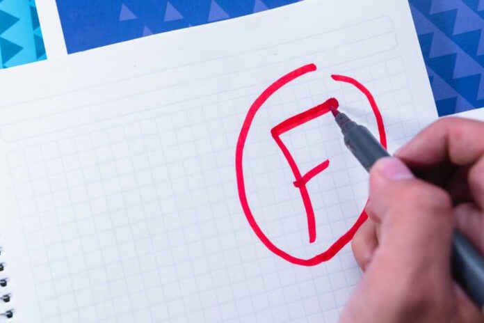 White,Sheet,With,A,Fail,Grade.,Teacher,Grading,A,Paper