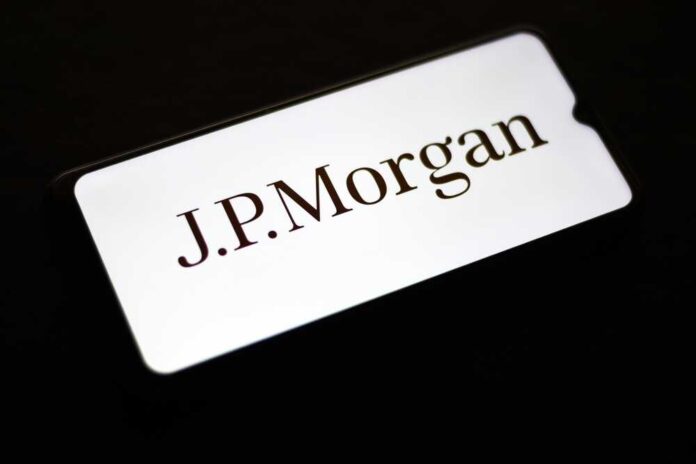 Selective,Focus,Of,The,J.p.,Morgan,Logo.,It,Is,A