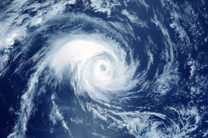 Hurricane,From,Space.,The,Atmospheric,Cyclone.,Elements,Of,This,Image