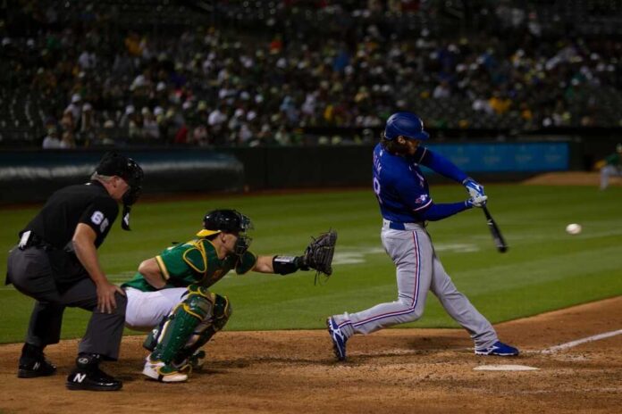 Oakland,,California,-,July,23,,2022:,Texas,Rangers,Catcher,Jonah