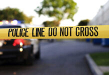 Stolen Ambulance RAMMED Into Federal Building—Accelerant Poured Yellow police tape with text police line do not cross