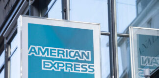 American Express sign displayed on a building