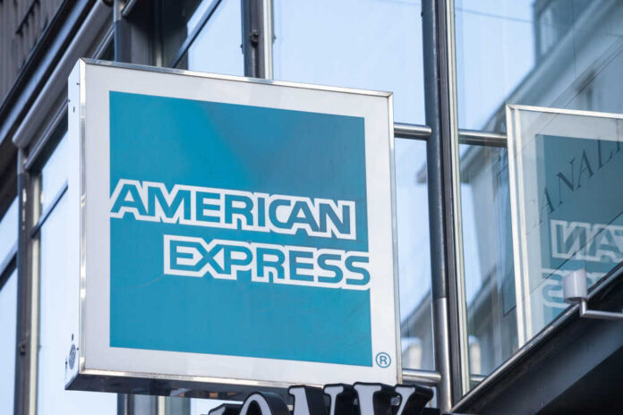 American Express sign displayed on a building