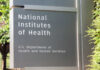 NIH Revolution: End of Fauci’s Era Sign for the National Institutes of Health displaying its affiliation with the U.S. Department of Health and Human Services