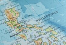 Map showing the Philippines with Luzon and major cities labeled