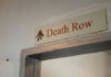 Texas Executes Man Despite Disability Claims Sign above door reads Death Row