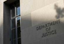 Department of Justice building exterior wall and window