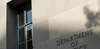 Department of Justice building exterior wall and window