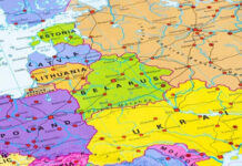 NATO ALARM—Belarus Drone Sparks Airspace CHAOS Colorful map of Eastern Europe showing countries and cities