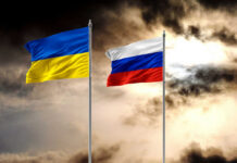 ukraiine russia flags