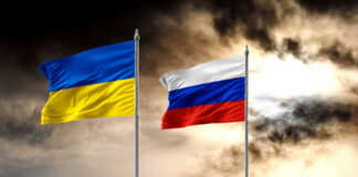 ukraiine russia flags
