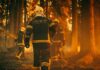 Real-Time Wildfire Tracking: NASA’s Big Promise Firefighters walking through a smoky forest during a wildfire