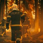 Real-Time Wildfire Tracking: NASA’s Big Promise Firefighters walking through a smoky forest during a wildfire