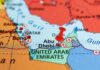 Drone Chaos Sparks Gulf FIRE – Energy Threat! Map highlighting Abu Dhabi with a red pin
