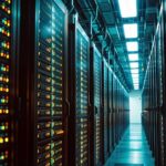 War Targets Shift: Data Hubs Become Battlefields Interior view of a data center with illuminated server racks