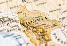 Mob Rule Chokes Bolivia — Emergency UNLEASHED Close-up of a map highlighting Bolivia
