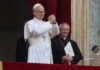 Pope Urges Spain to Defend Human Life in Parliament Address Pope giving a blessing from a balcony