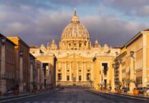 Vatican OUSTS Priest After Explosive Pope Attack St. Peter's Basilica in Vatican City during sunset