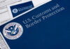 U.S. Customs and Border Protection folder on immigration forms