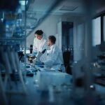 Inside Johns Hopkins’ Wild Alzheimer’s Gambit Scientists working in a modern laboratory