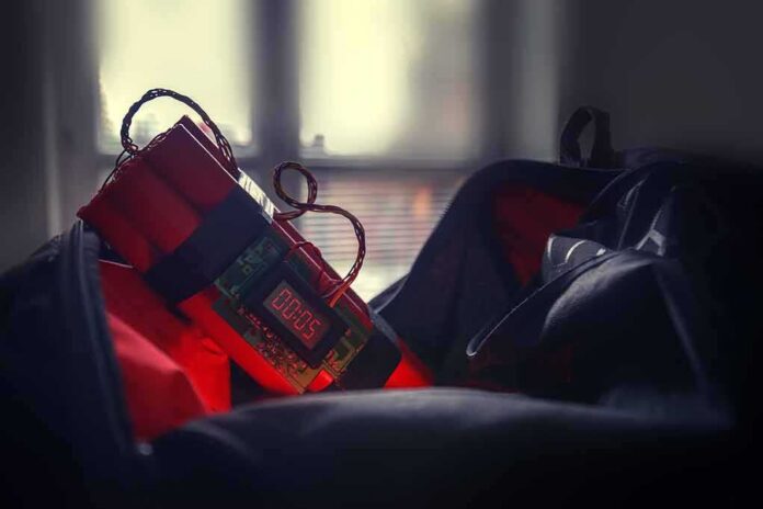 shutterstock_391413187 Timer device with red cylinders inside an open bag