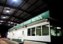 Border Blitz Nails Repeat Offenders Border patrol checkpoint building at night