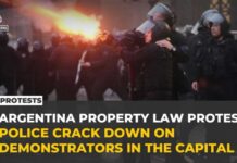 Argentina police clash with protesters over controversial property reform bill