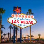 Welcome to Las Vegas sign at dusk