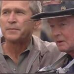 After 9/11, George W. Bush bullhorn speech at Ground Zero unified nation in 2001 address after tour