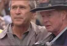 Raw Bullhorn Roar: Ground Zero Vow Ignited American Resolve After 9/11, George W. Bush bullhorn speech at Ground Zero unified nation in 2001 address after tour