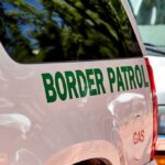 Border Patrol vehicle side with green lettering