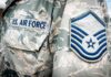 America Shrinks; Beijing Builds Hundreds U.S. Air Force uniform with rank chevron patch