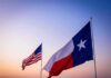 “Stone Cold Loser” Republican Backs a Democrat Texas and United States flags waving at sunset